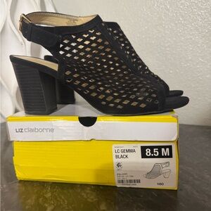 Liz Claiborne Black Cutout Heels